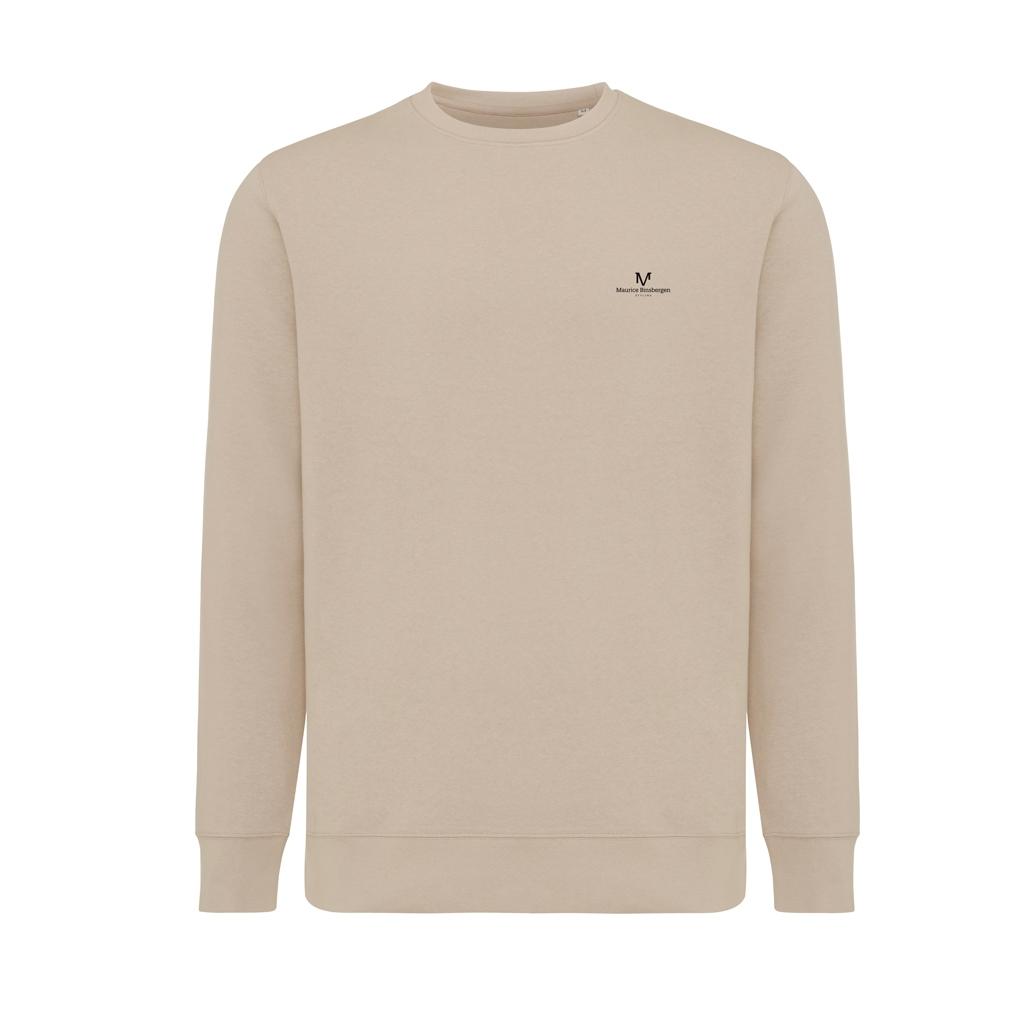 Pulover ușor cu guler rotund  din bumbac reciclat Iqoniq Etosha desert M