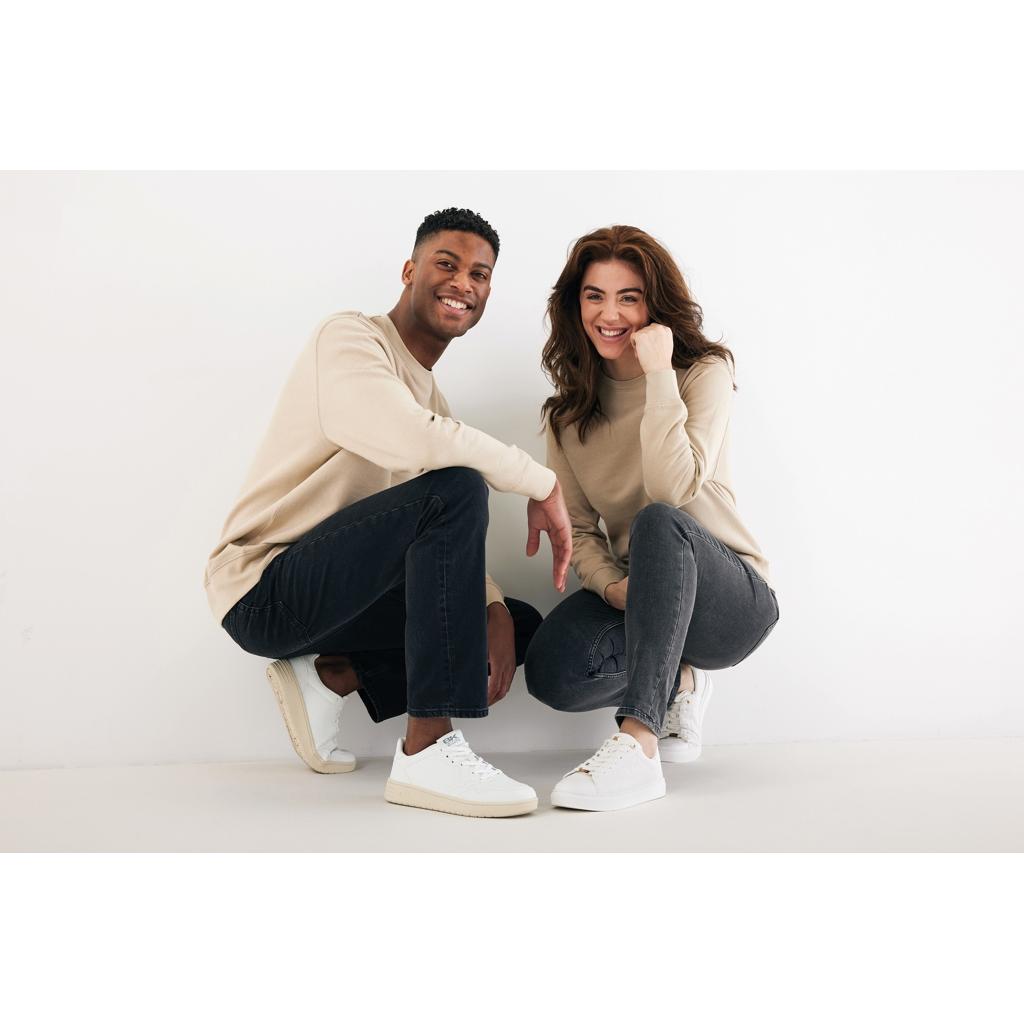 Pulover ușor cu guler rotund  din bumbac reciclat Iqoniq Etosha desert M