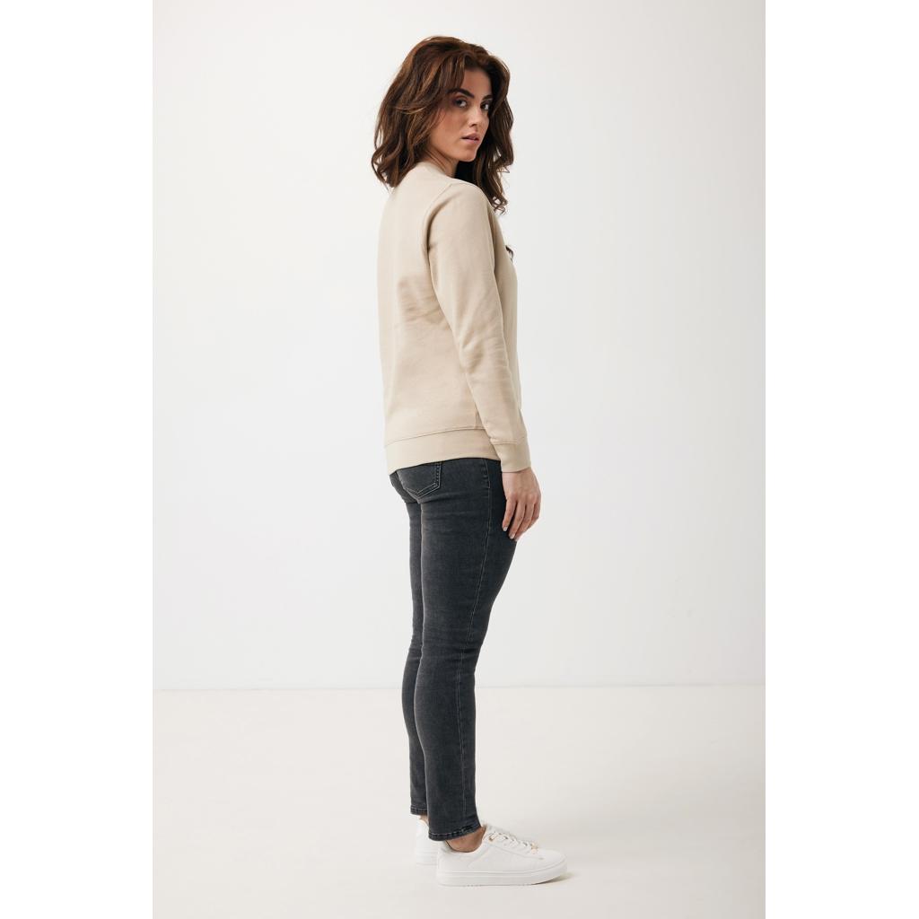 Pulover ușor cu guler rotund  din bumbac reciclat Iqoniq Etosha desert M