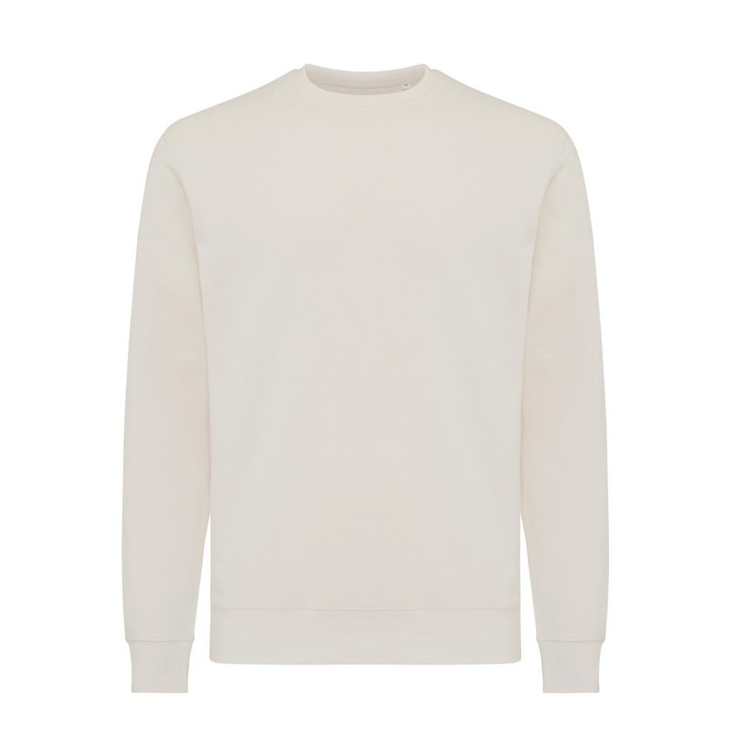 Pulover ușor cu guler rotund  din bumbac reciclat Iqoniq Etosha ivory white 2XS