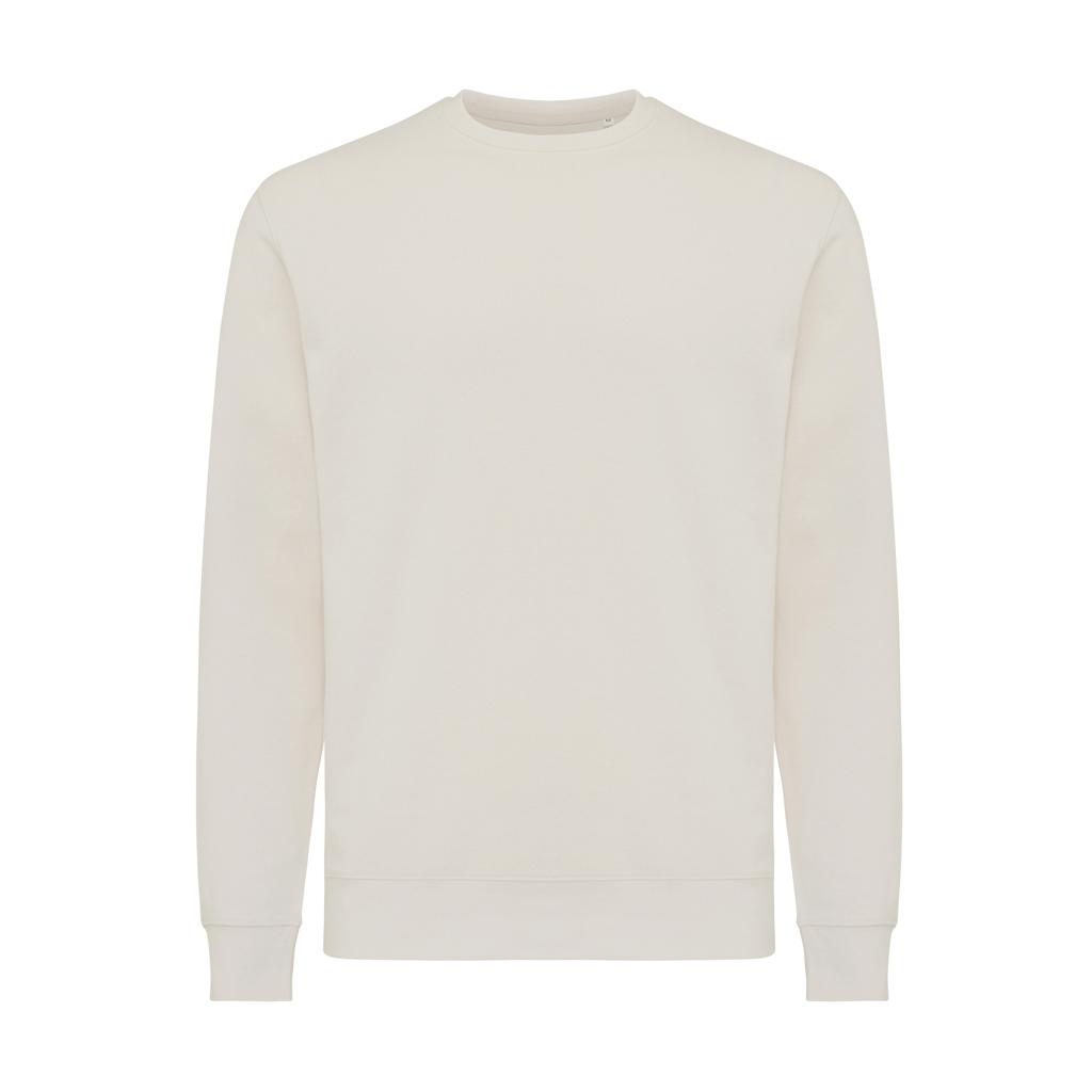 Pulover ușor cu guler rotund  din bumbac reciclat Iqoniq Etosha ivory white 2XS