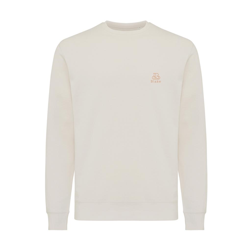 Pulover ușor cu guler rotund  din bumbac reciclat Iqoniq Etosha ivory white 2XS