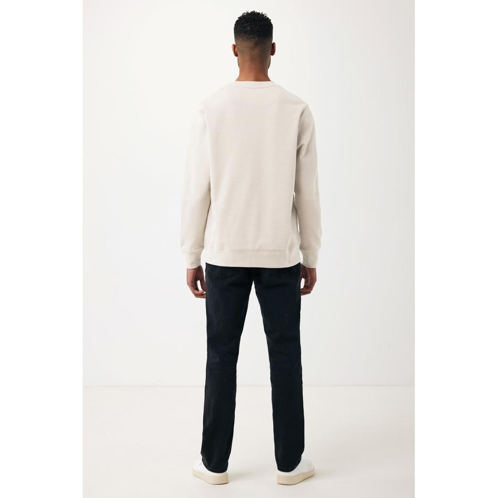 Pulover ușor cu guler rotund  din bumbac reciclat Iqoniq Etosha ivory white 2XS