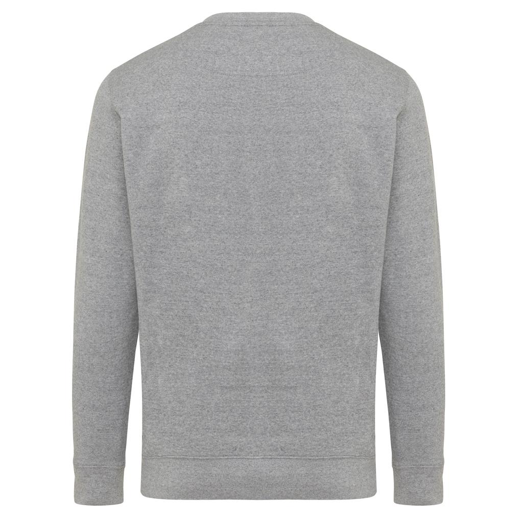 Pulover ușor cu guler rotund  din bumbac reciclat Iqoniq Etosha light heather anthracite 2XS