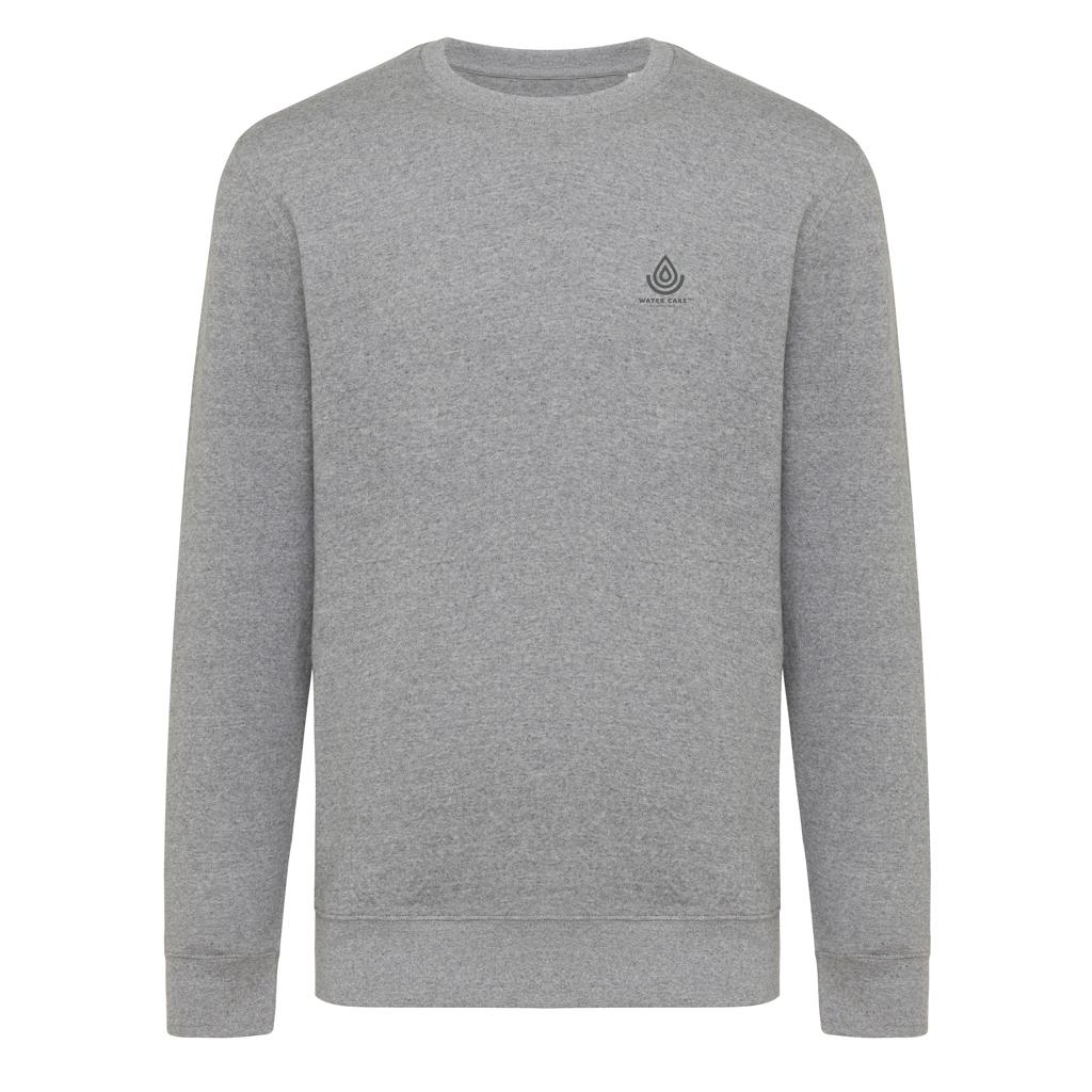Pulover ușor cu guler rotund  din bumbac reciclat Iqoniq Etosha light heather anthracite 2XS