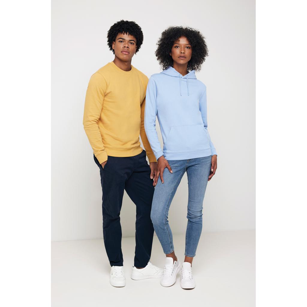 Hanorac din bumbac reciclat Iqoniq Jasper sky blue L