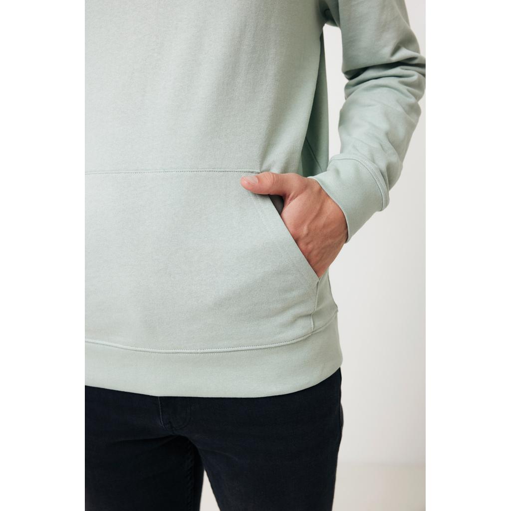 Hanorac din bumbac reciclat Iqoniq Jasper iceberg green XS