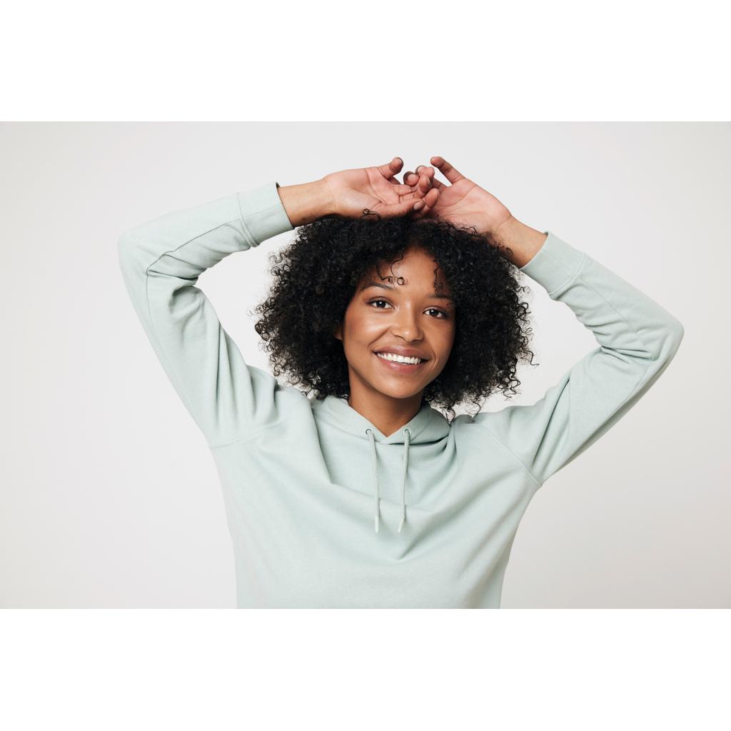 Hanorac din bumbac reciclat Iqoniq Jasper iceberg green XS