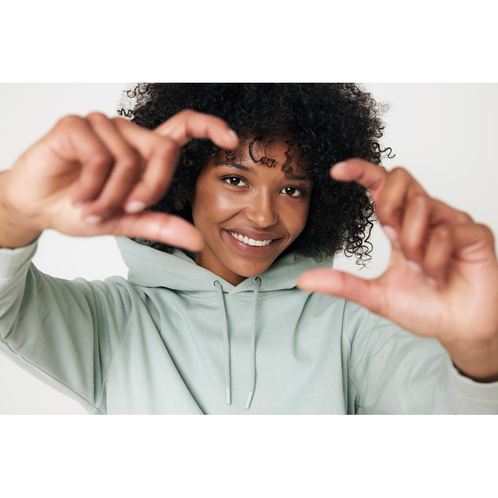 Hanorac din bumbac reciclat Iqoniq Jasper iceberg green XS