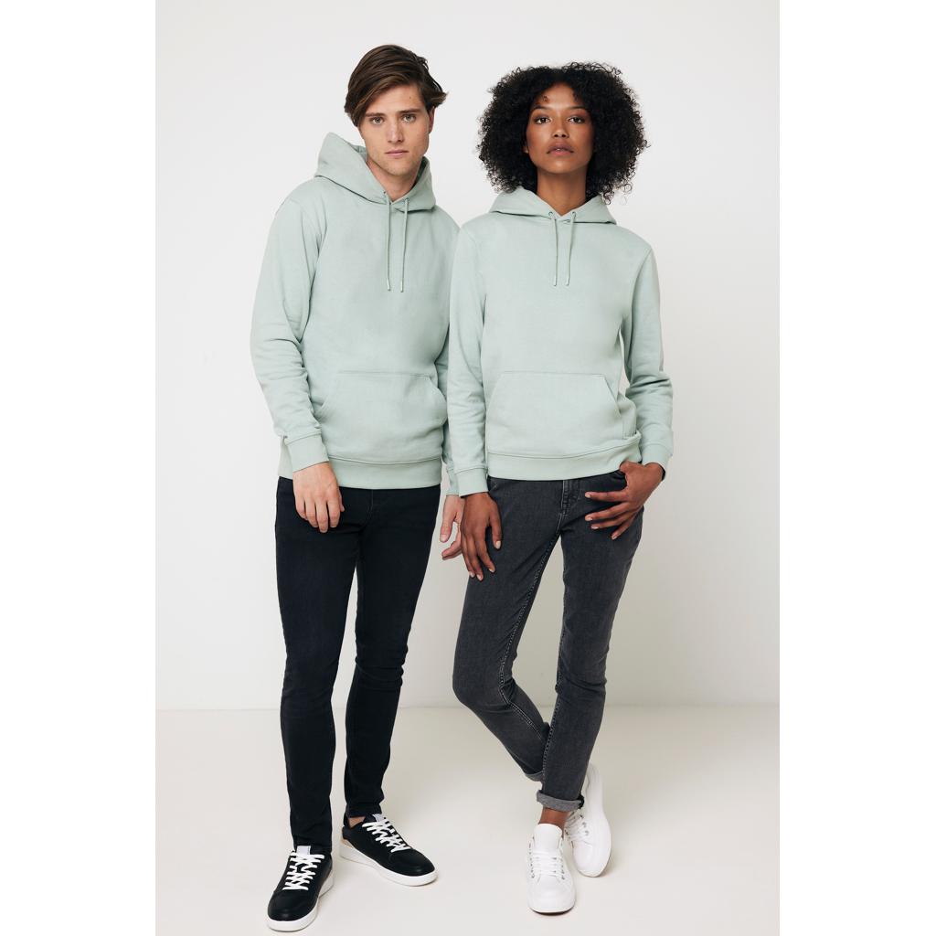 Hanorac din bumbac reciclat Iqoniq Jasper iceberg green XS