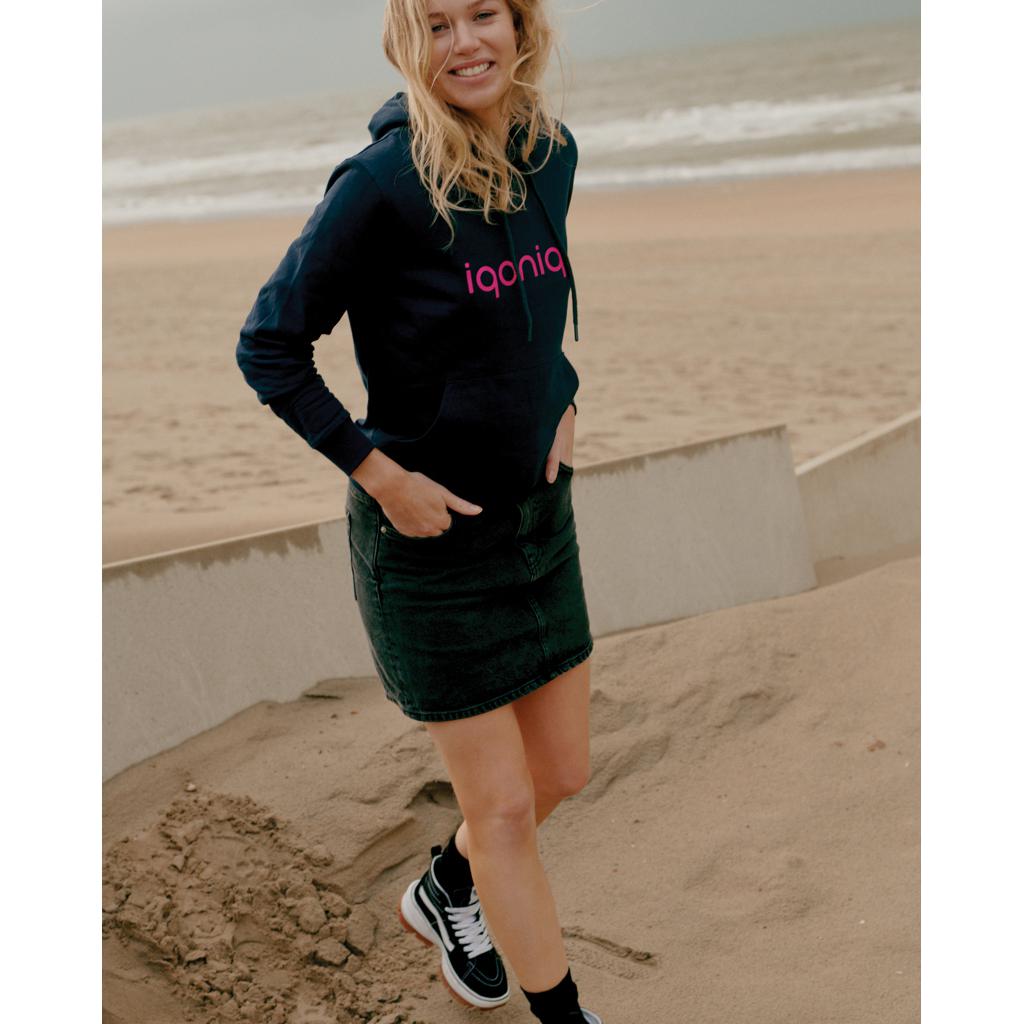 Hanorac din bumbac reciclat Iqoniq Jasper navy