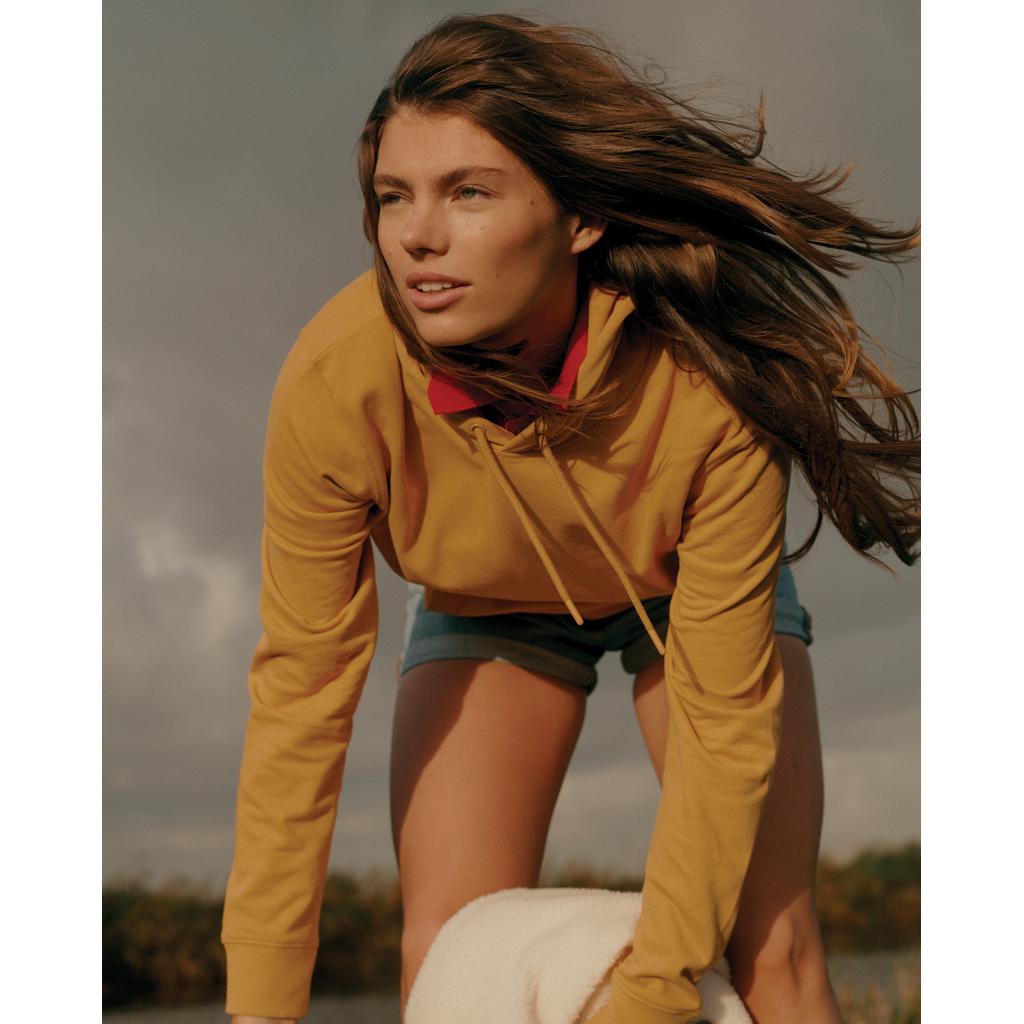 Hanorac din bumbac reciclat Iqoniq Jasper ochre yellow XL