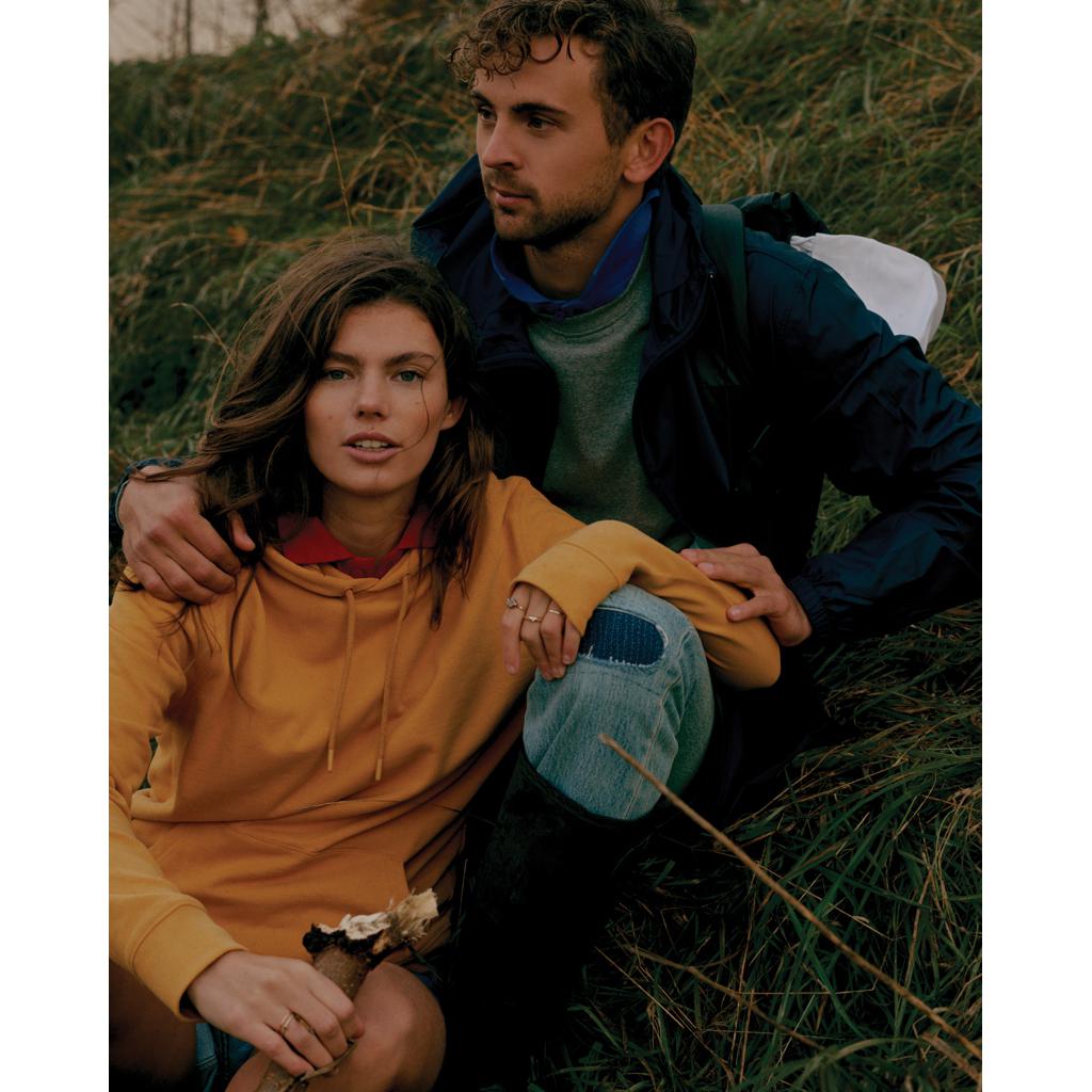 Hanorac din bumbac reciclat Iqoniq Jasper ochre yellow XL