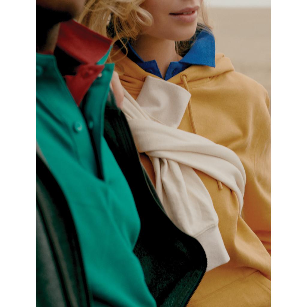 Hanorac din bumbac reciclat Iqoniq Jasper ochre yellow XL