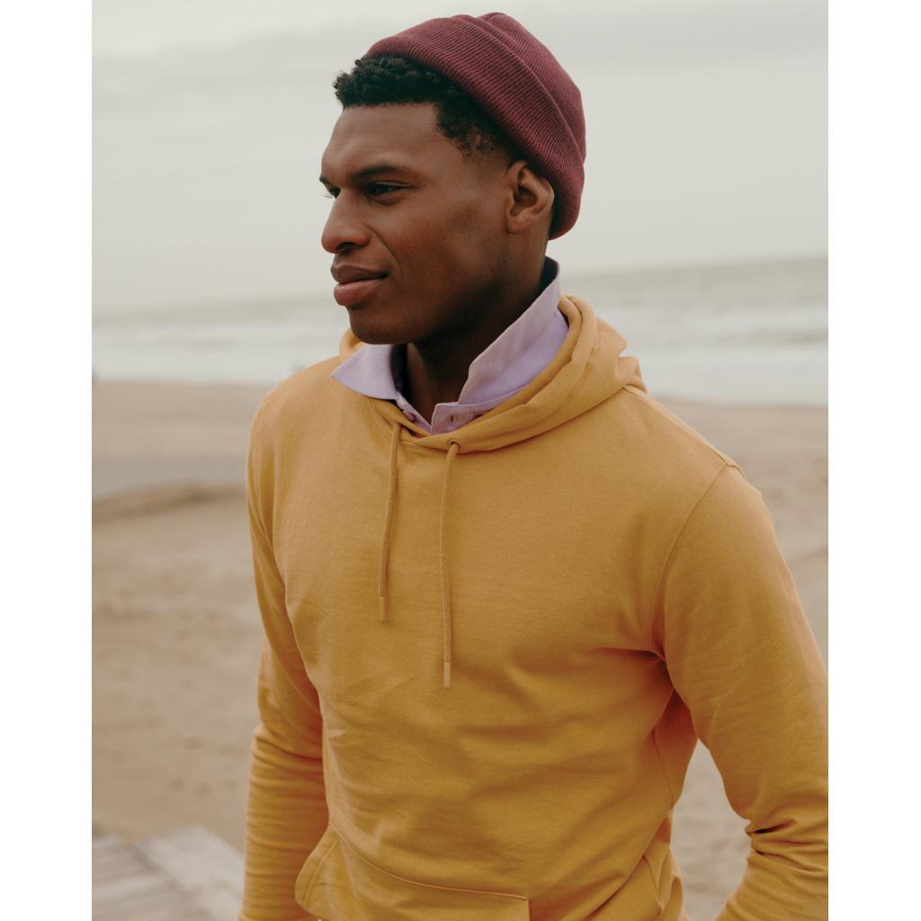 Hanorac din bumbac reciclat Iqoniq Jasper ochre yellow XL