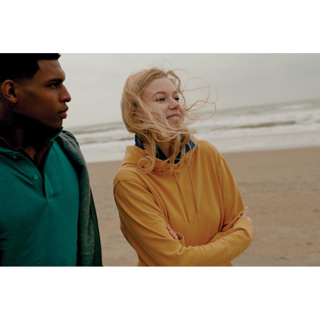 Hanorac din bumbac reciclat Iqoniq Jasper ochre yellow XL