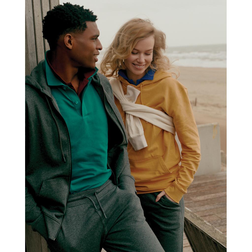 Hanorac din bumbac reciclat Iqoniq Jasper ochre yellow XL