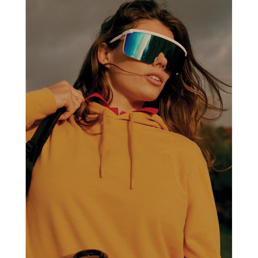 Hanorac din bumbac reciclat Iqoniq Jasper ochre yellow XL