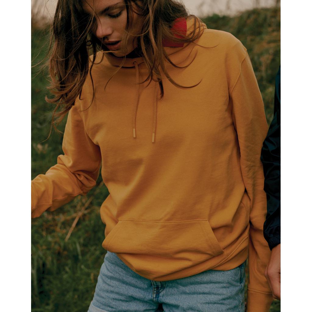 Hanorac din bumbac reciclat Iqoniq Jasper ochre yellow XL