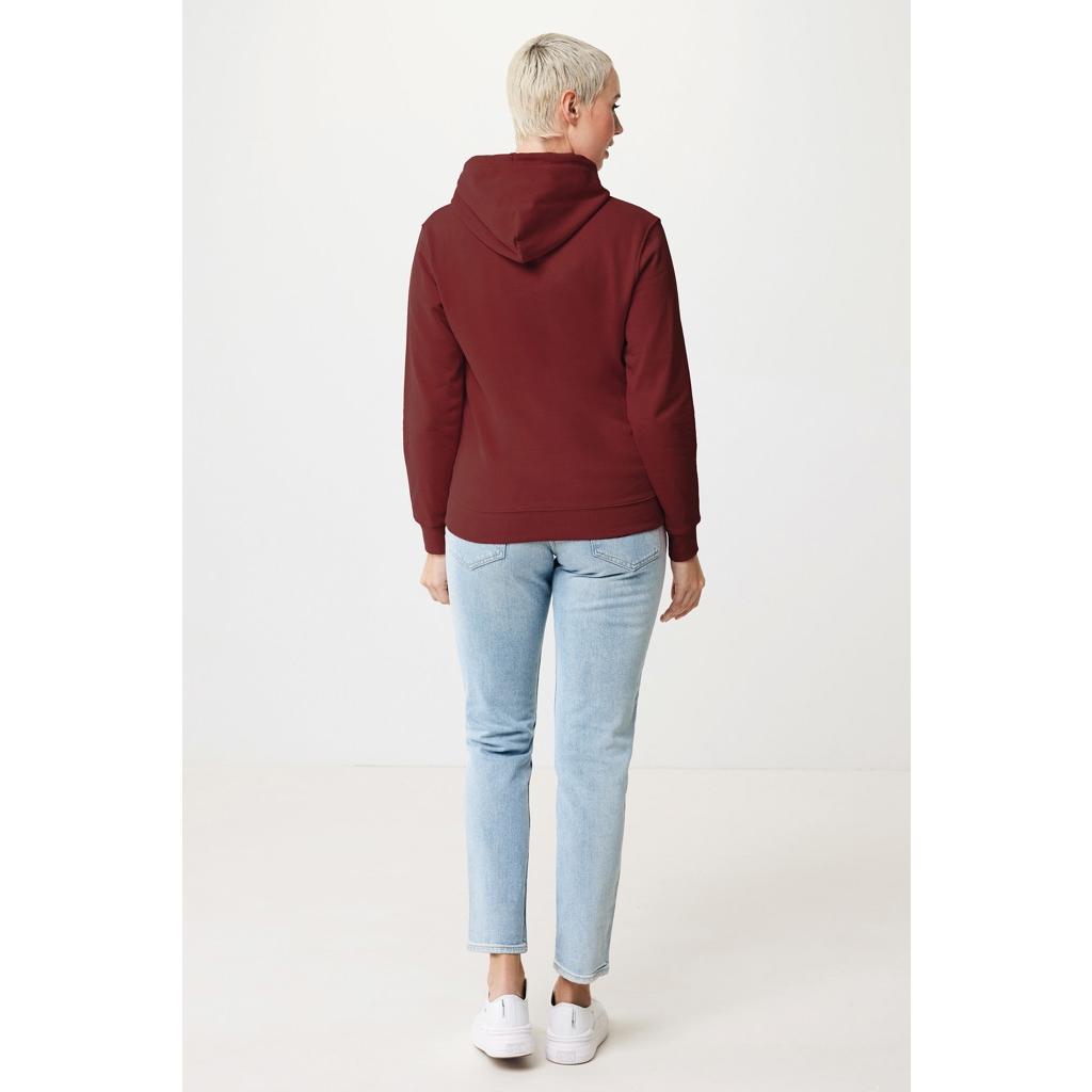 Hanorac din bumbac reciclat Iqoniq Jasper burgundy 3XL