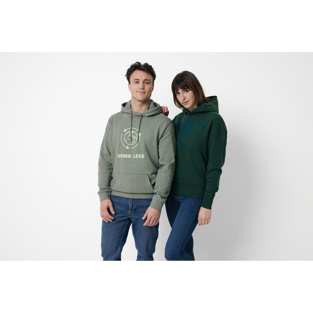 Hanorac din bumbac reciclat, necolorat Iqoniq Torres green M
