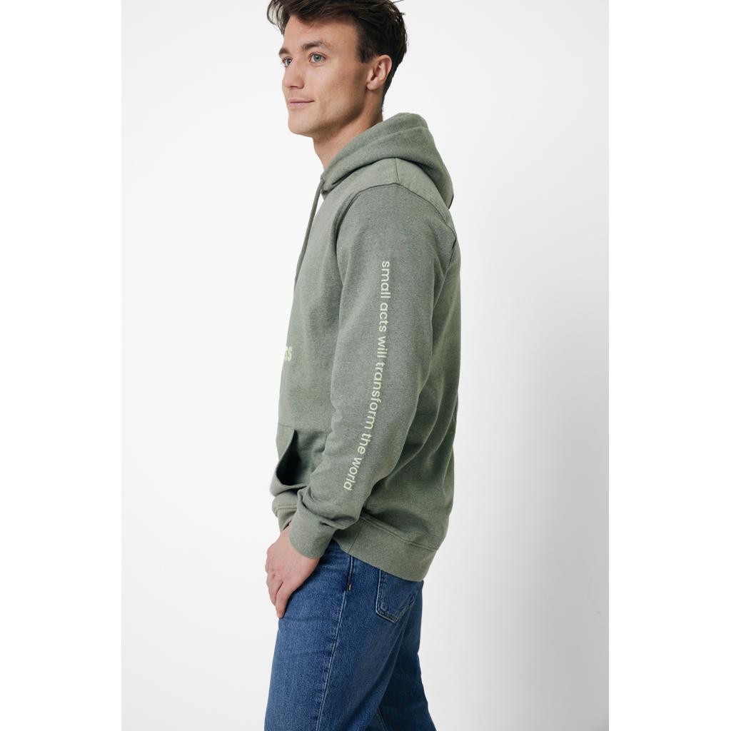 Hanorac din bumbac reciclat, necolorat Iqoniq Torres green M