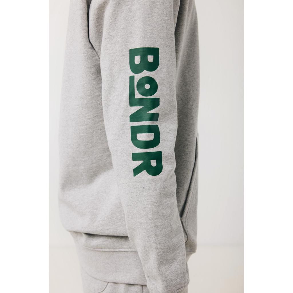 Hanorac din bumbac reciclat, necolorat Iqoniq Torres heather grey M