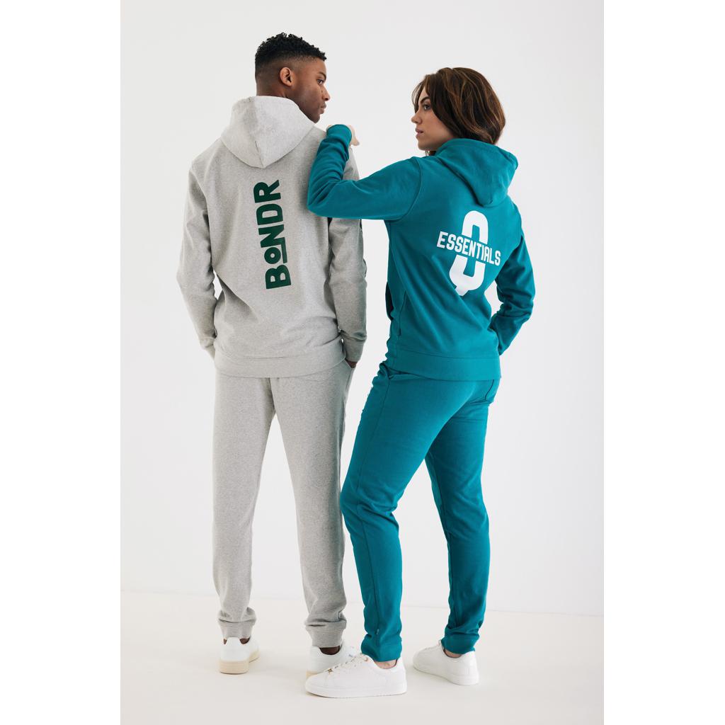 Hanorac din bumbac reciclat, necolorat Iqoniq Torres heather grey M