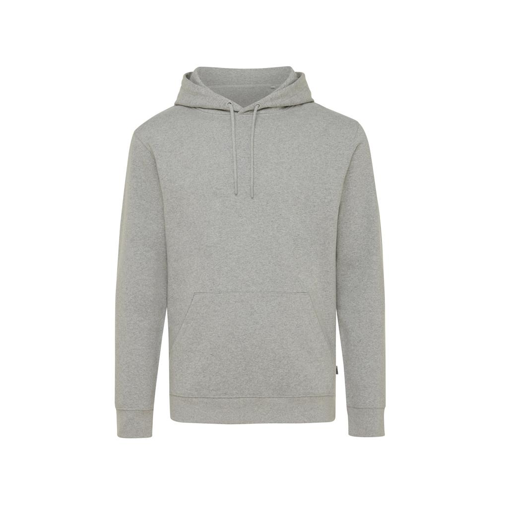 Hanorac din bumbac reciclat, necolorat Iqoniq Torres heather grey M