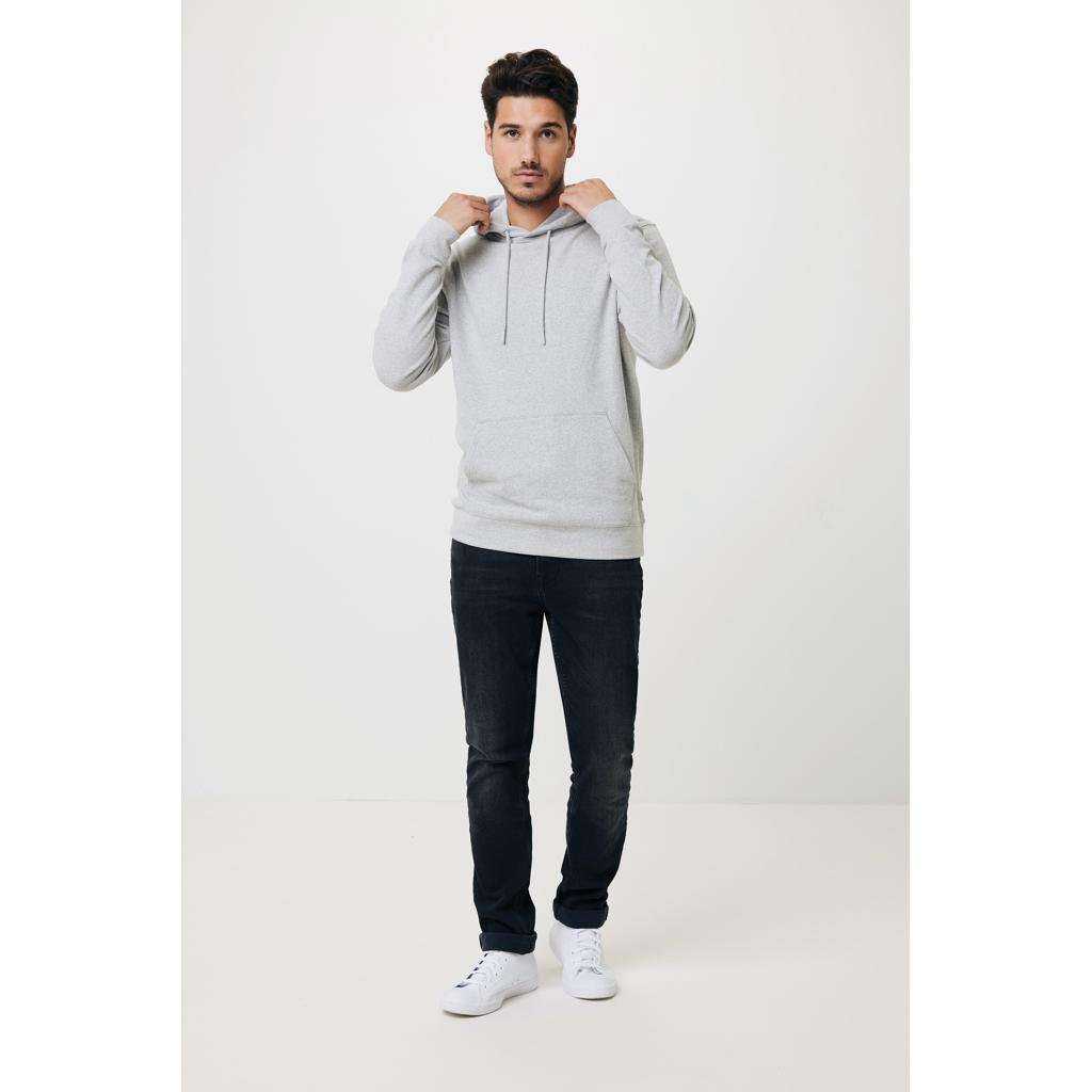 Hanorac din bumbac reciclat, necolorat Iqoniq Torres heather grey M