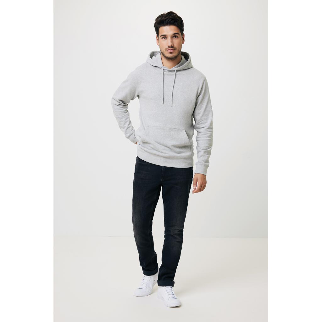 Hanorac din bumbac reciclat, necolorat Iqoniq Torres heather grey M