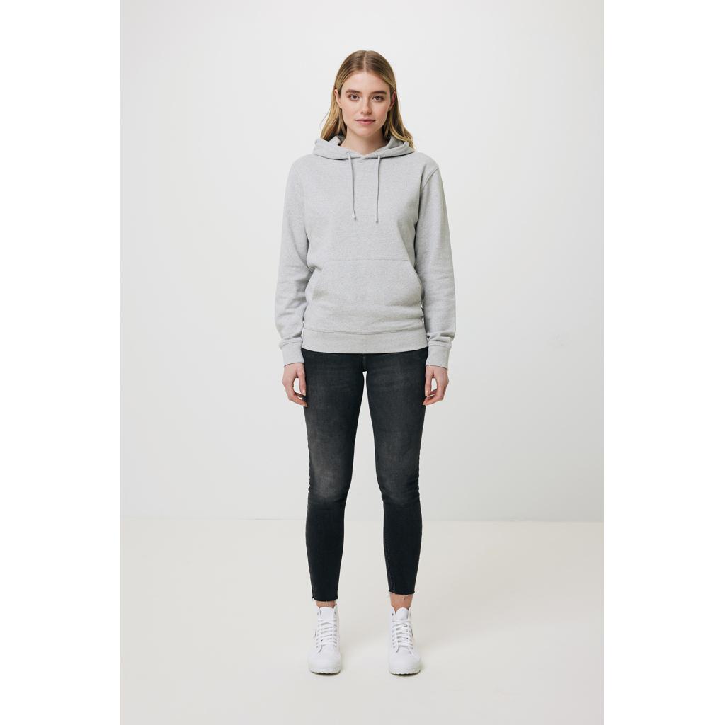 Hanorac din bumbac reciclat, necolorat Iqoniq Torres heather grey M