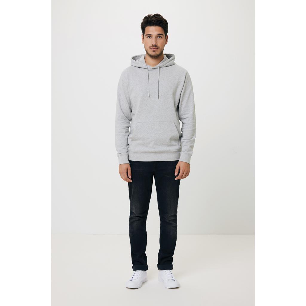 Hanorac din bumbac reciclat, necolorat Iqoniq Torres heather grey M