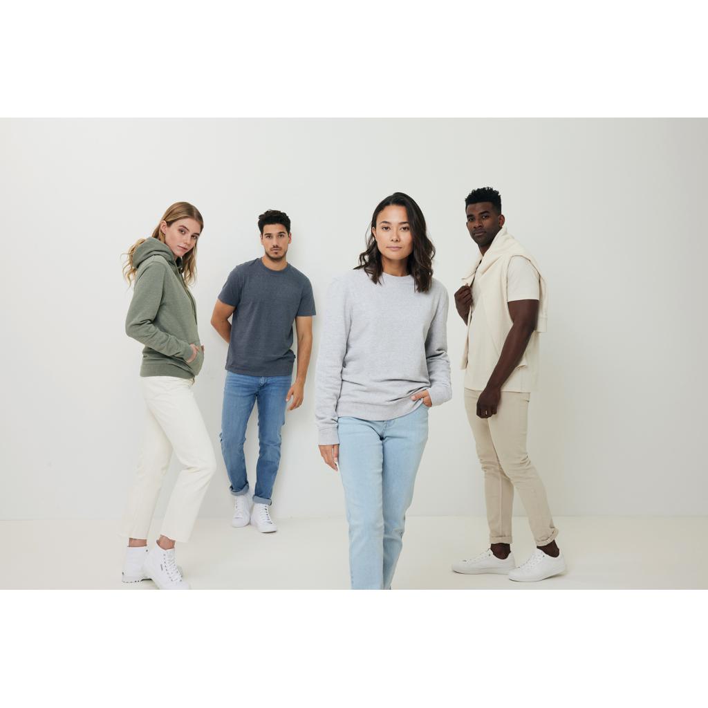 Hanorac din bumbac reciclat, necolorat Iqoniq Torres heather grey M