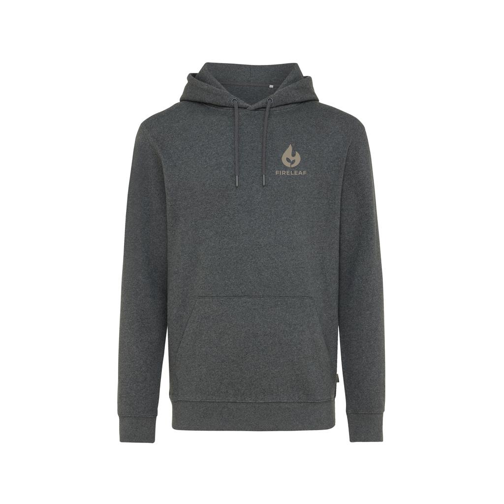 Hanorac din bumbac reciclat, necolorat Iqoniq Torres heather anthracite 3XL