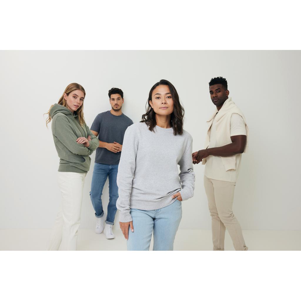 Hanorac din bumbac reciclat, necolorat Iqoniq Torres heather brown XS