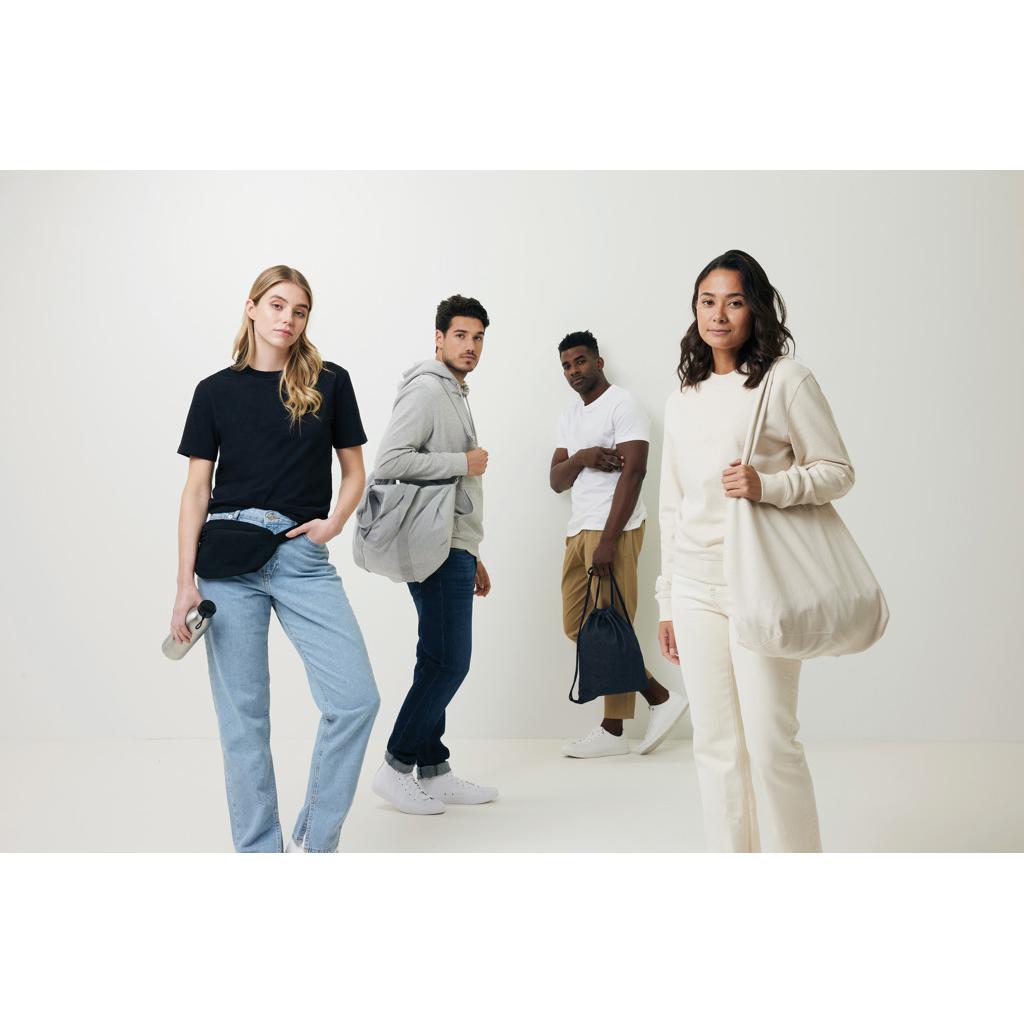 Hanorac din bumbac reciclat, necolorat Iqoniq Torres heather brown XS