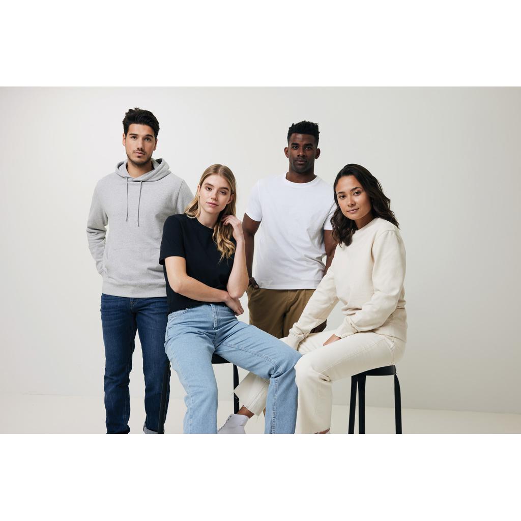 Hanorac din bumbac reciclat, necolorat Iqoniq Torres heather brown XS