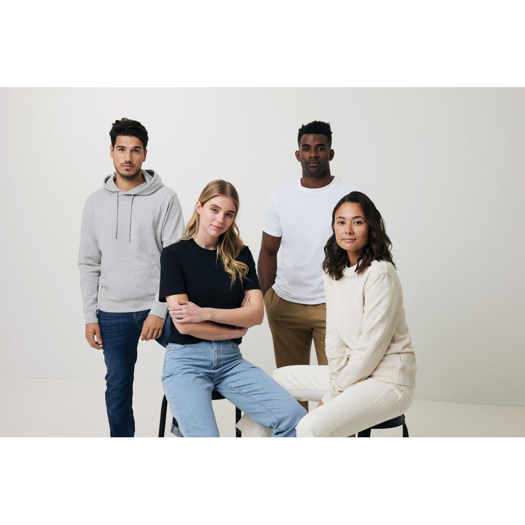 Hanorac din bumbac reciclat, necolorat Iqoniq Torres heather brown XS