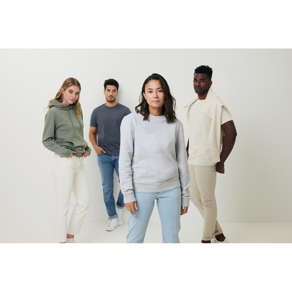 Hanorac din bumbac reciclat, necolorat Iqoniq Torres heather brown XS