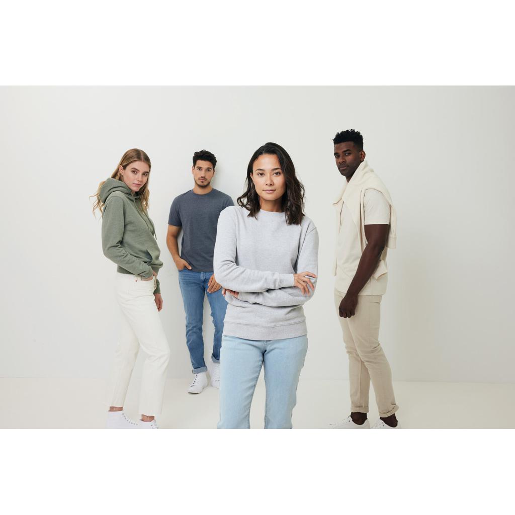 Hanorac din bumbac reciclat, necolorat Iqoniq Torres heather brown XS