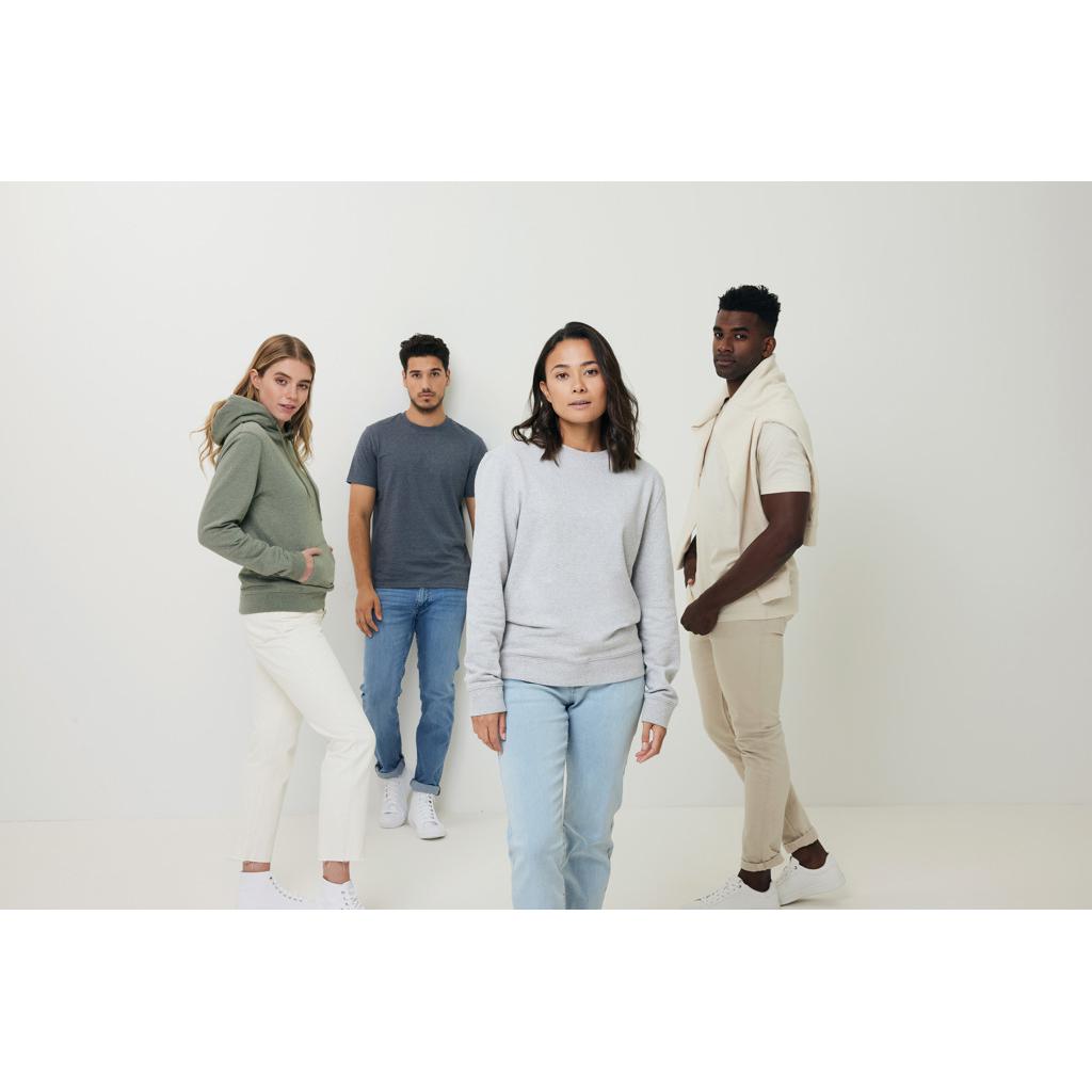 Hanorac din bumbac reciclat, necolorat Iqoniq Torres heather brown 3XL