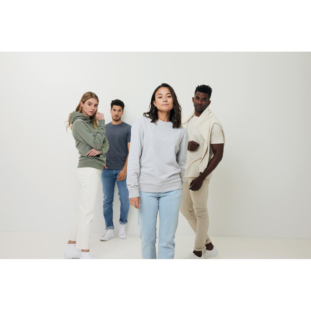 Hanorac din bumbac reciclat, necolorat Iqoniq Torres heather brown XS