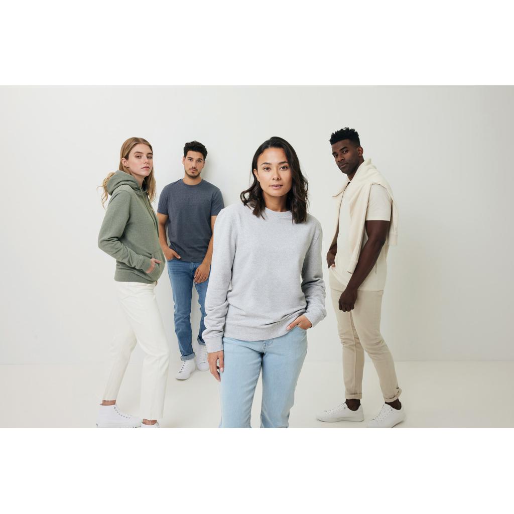 Hanorac din bumbac reciclat, necolorat Iqoniq Torres heather brown 3XL