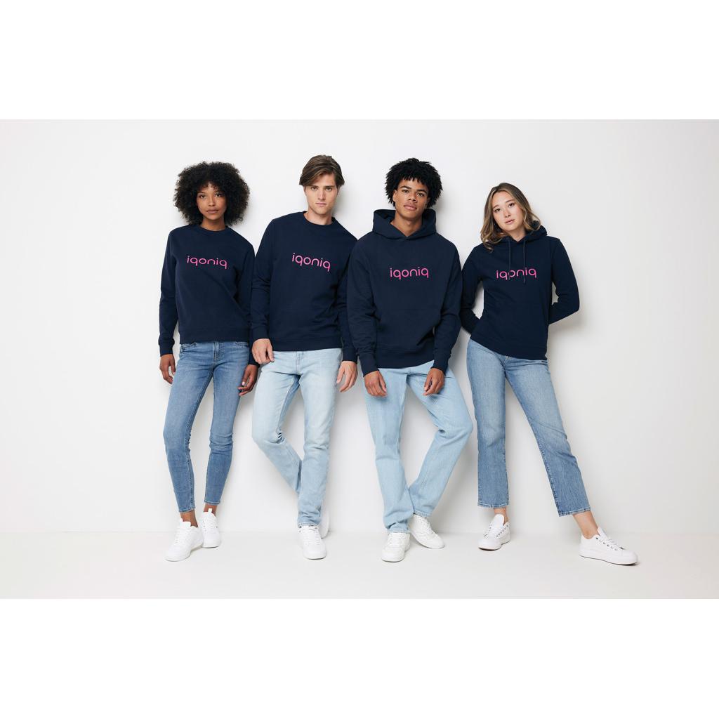 Hanorac relaxat din bumbac reciclat Iqoniq Yoho navy XL