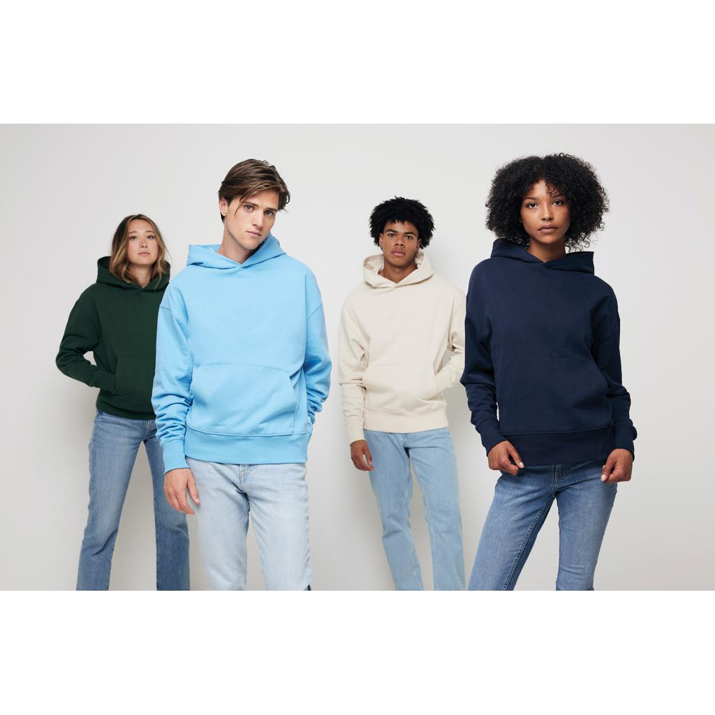 Hanorac relaxat din bumbac reciclat Iqoniq Yoho natural raw