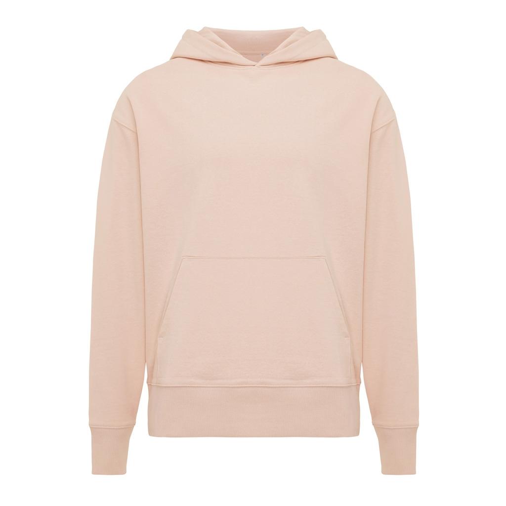 Hanorac relaxat din bumbac reciclat Iqoniq Yoho peach nectar XL