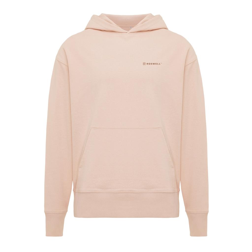 Hanorac relaxat din bumbac reciclat Iqoniq Yoho peach nectar XL