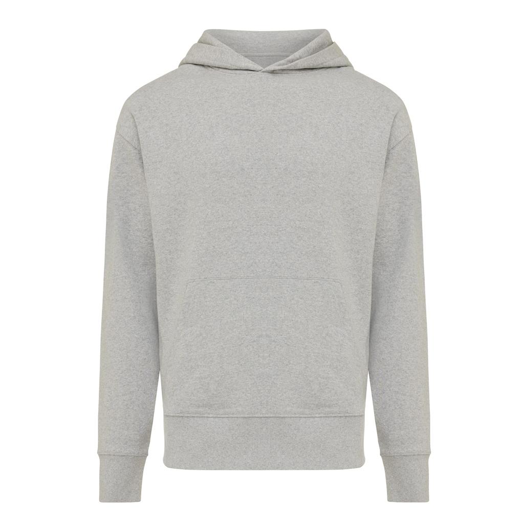 Hanorac relaxat din bumbac reciclat Iqoniq Yoho heather grey XXL