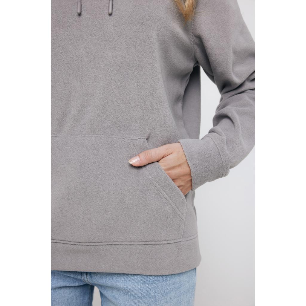 Hanorac din microfleece din poliester reciclat Iqoniq Trivor grey 3XL